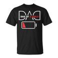 Dad Of 2 Girls Low Battery Father’S Day Girls Dad Camiseta unisex