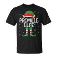 Damen Promille Elfe Kostüm Weihnachten Partnerlook Feiern Lustig T-Shirt