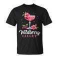 Damen Sommer Cocktail Party Wildberry Lillet Damen Mit-Ausschnitt T-Shirt