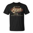 Das Ist Ein Reus Ding Das Würdest Du Nicht Verstehen Reus Name T-Shirt