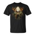 Deer Wildlife Nature Motif Animal Lovers Landscape Forest T-Shirt