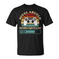 Día Del Padre Chicos Gamer Nivel Abuelo Desbloqueado Gaming Camiseta unisex