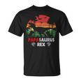 Divertido Papasaurus Dinosaurios Amante Del Día Del Padre Dinosaurios Camiseta unisex