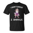 I Don't Sweat Unicorn Gym Regalo De Entrenamiento Sin Mangas Camiseta unisex