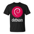 Double-Sided Debian Linux Software Of The Dedicated Community T-Shirt