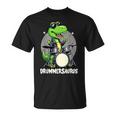 Drummer Boy Musician Drummersaurus Dinosaur T-Shirt