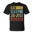 Eat Sleep Jiu-Jitsu Repeat Jiu-Jitsu Sin Mangas Camiseta unisex