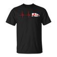 Emergency Car Heartbeat Ekg Pulse Ambulance Driver Rescuer T-Shirt