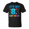 Es Mi 8 Cumpleaños Gracioso Niño Niña Lindo Cumpleaños Gráfico Camiseta unisex