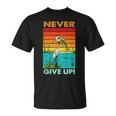 Never Ever Give Up Motivational T-Shirt