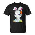 Feliz Día De Pascua Conejito Jugador Divertido Conejo Juegos Niños Camiseta unisex