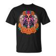 Fleurs De Crâne De La Catrina Dia De Los Muertos T-Shirt