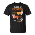 Corgi Types Untoasted Toasted Burnt Cute Puppy Corgis T-Shirt