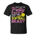 Softball Girl With Pretty Face T-Shirt