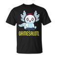 Gamesalotl Gamesolotl Gamer Gaming Axolotl Playsalotl T-Shirt