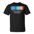 Global Warming Blue Red Stripe Climate Change Is Real Stop T-Shirt