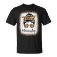 Grammy Life Bleached Leopard Messy Bun Mother's Day T-Shirt