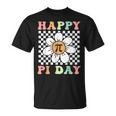 Happy Pi Day Groovy Daisy Flower Pi Symbol 314 Math Lover T-Shirt