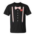 Heart Bow Tie & Bracesalentine's Day Costume Women's T-Shirt