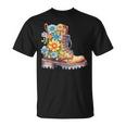 Hiking Boots Shoe Floral Flower Power Hiker Women's T-Shirt