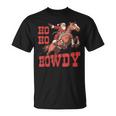 Ho Ho Howdy Santa Riding Horse Western Rodeo Christmas T-Shirt
