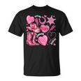 Howdy Valentine Day Western Cowgirl Xoxo Disco Heart Women T-Shirt