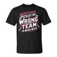 Ice Hockey Breast Cancer Awareness Month Pink Ribbon T-Shirt