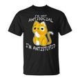 I'm Not Antisocial I'm Antistupid Sarcastic Cat T-Shirt