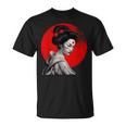 Impresionante Geisha Samurai Pintura Japonesa Tradicional A Camiseta unisex