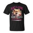 Just A Girl Who Loves Pomeranians Dog For Girls T-Shirt