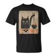 Kawaii Cat Eating Sushi Japanese Anime Cute Sushi Cat Girls T-Shirt