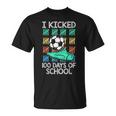 I Kicked 100 Days Of School Soccer Player Sports 100Th Day T-Shirt