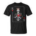 King Of Hearts Skeleton Card Valentines Matching Couple Men T-Shirt