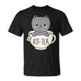 Kit-Tea Cute Kitten In Tea Cup Cat Lover Cat Pun T-Shirt