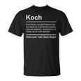 Koch Definition Saying Professional Kitchen Chef T-Shirt