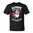 Komme Was Wolle Ich Schaf Das Landwirt Bauernhof Motivation T-Shirt