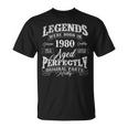 Legends Were Born In 1980 Year Of Birth Birthday T-Shirt