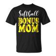 Leopard Softball Bonus Mom Stepmom Mother's Day T-Shirt