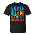 Level 100 Days Of School Unlocked 100 Days Of School Gamer T-Shirt