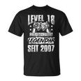 Level 18 Geburtstag Junge Gamer Mann Dekoolljährig 2007 T-Shirt