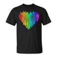 LGBTQ Pride I Love You Hand Sign Rainbow Heart ASL Ally T-Shirt