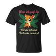 Liebe Zur Weihnachtszeit Reh Kitz Rehkitz Rotwein Tannen T-Shirt