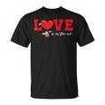 Love Is In The Air Flying Hot Air Balloon T-Shirt