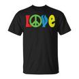 Love Peace Sign Symbol World Planet Freedom Hippie Kindness T-Shirt