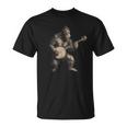 Lovely Bigfoot Playing Banjo Graphic Music Instrument T-Shirt