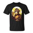 Mono Bebiendo Cerveza Bebedor De Cerveza Divertido Gorila Borracho Sim Camiseta unisex