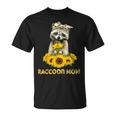 Mother's Day Raccoon Sunflower T-Shirt - Cute Gift for Moms