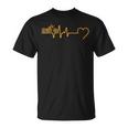 Motorcycle Heartbeat Biker Ecg Line Frequency Motorcyclist T-Shirt