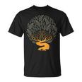 Night Fall Tree Leaves Skeleton Plant Nature Lover T-Shirt