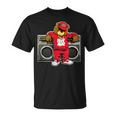 Oso Hip Hop Aniversario Graffiti Boombox De Hip Hop Camiseta unisex
